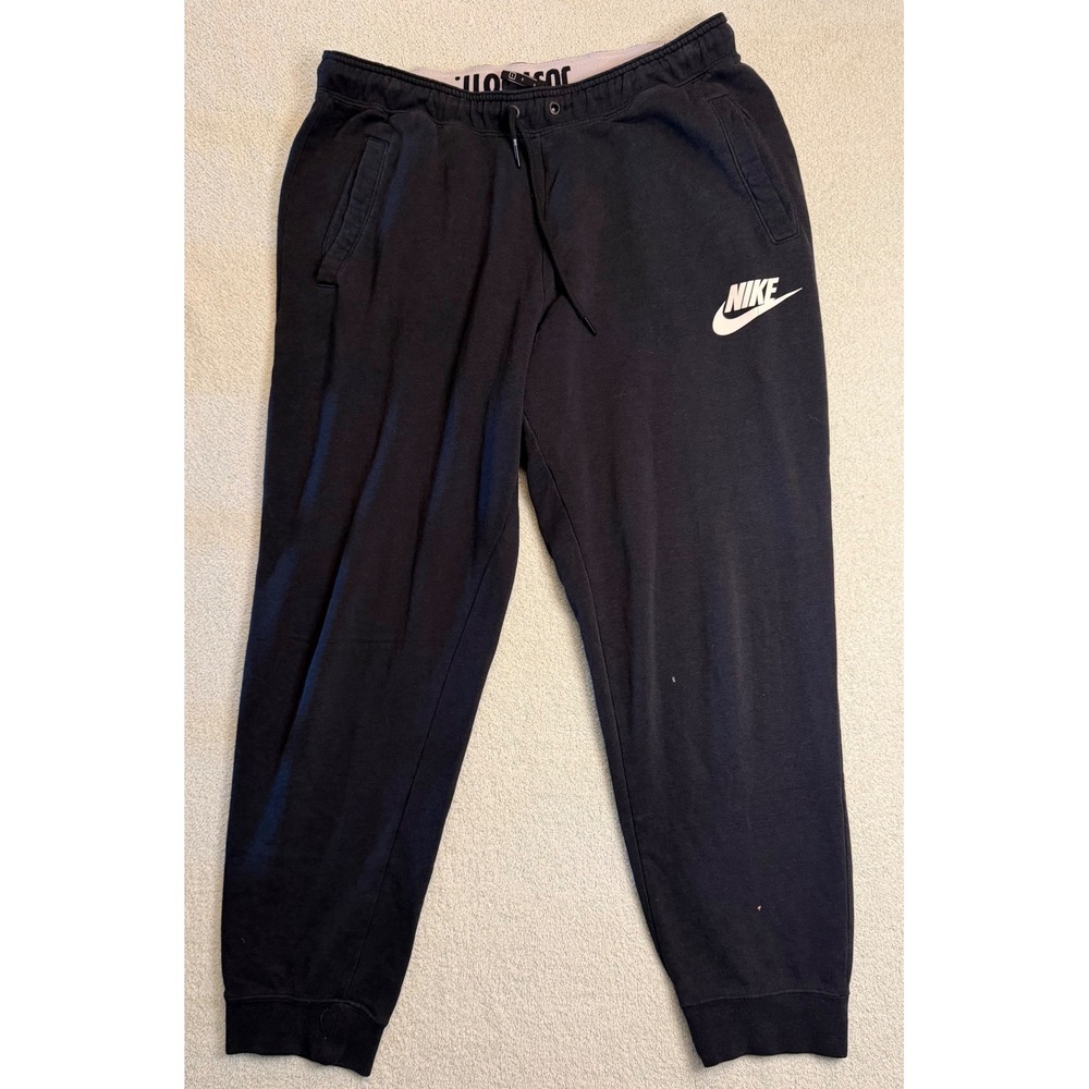 Nike Mens Sportswear Fleece Joggers Black Futura Logo Sweatpants Large